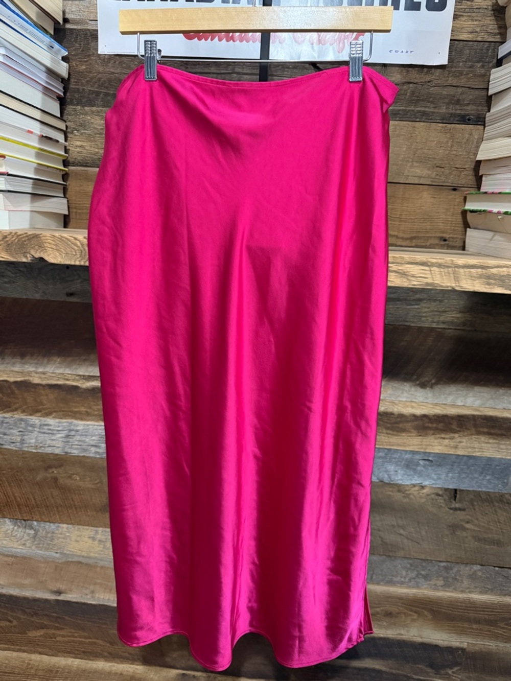 Old Navy Hot Pink Satin Maxi Skirt